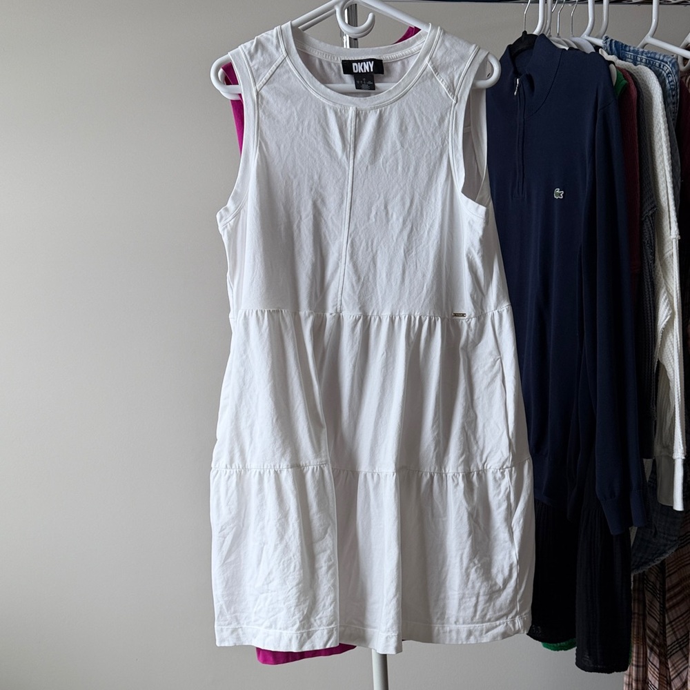 DKNY Crisp White Mini Dress